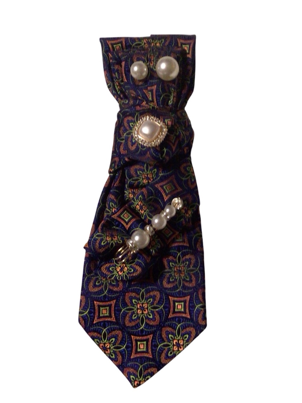 Custom Made Silk Tie . Modified for today's woman!